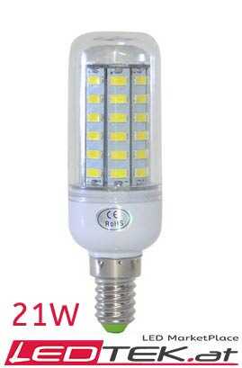 21W E14-LED-Lampe Weiß