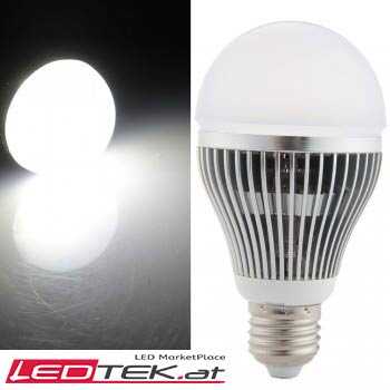 9W E27-LED-Lampe Weiss