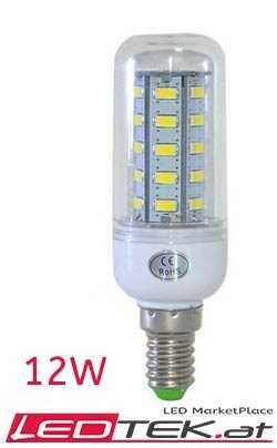 12W E14-LED-Lampe Weiss