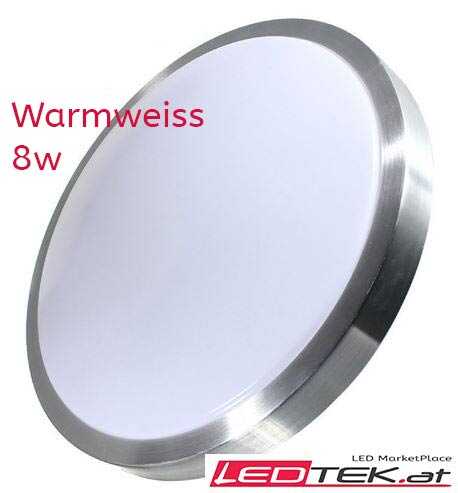 Deckenlampe ZENO 8W LED Warmweiss Silber Rand