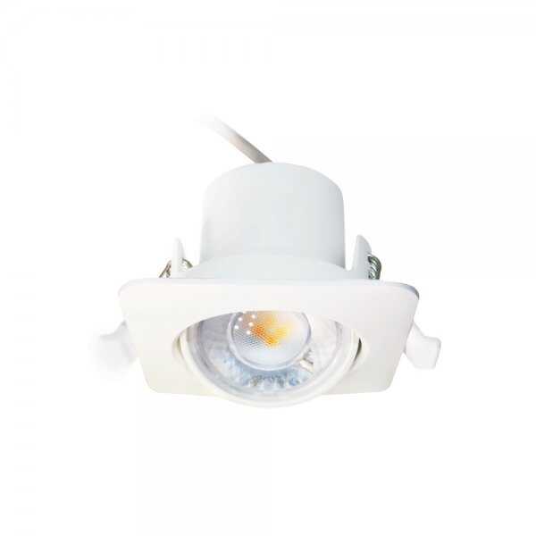 LED Einbauspot 8W 38° warmweiss schwenkbar eckig - 10er-Pack 1 LED Einbauspot 8W 38° warmweiss schwenkbar eckig - 10er-Pack