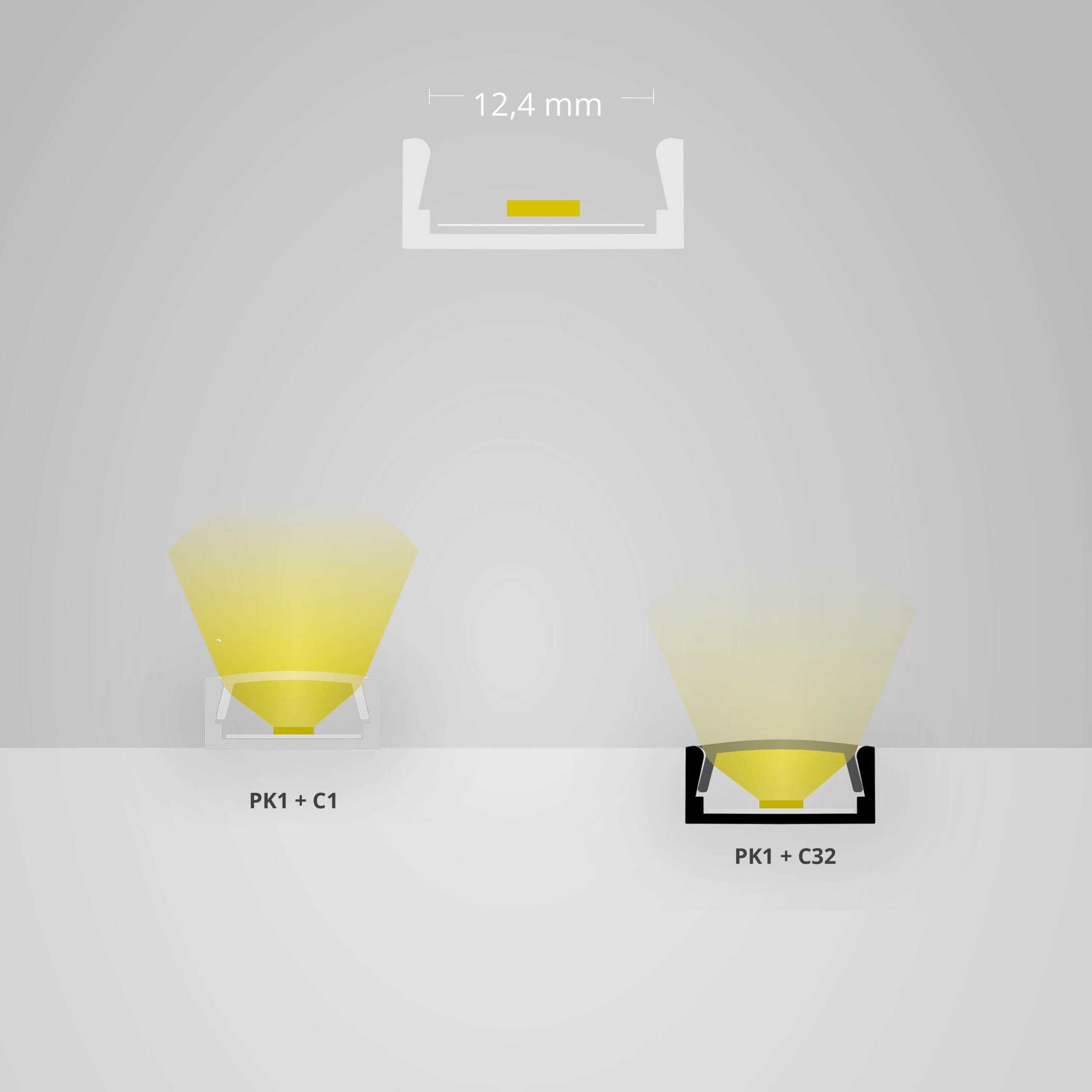 LED AUFBAU-Profil 200cm, flach, schwarz RAL9005, LED Stripes max. 12mm - 10er-Pack 2 LED AUFBAU-Profil 200cm, flach, schwarz RAL9005, LED Stripes max. 12mm - 10er-Pack – Bild 2