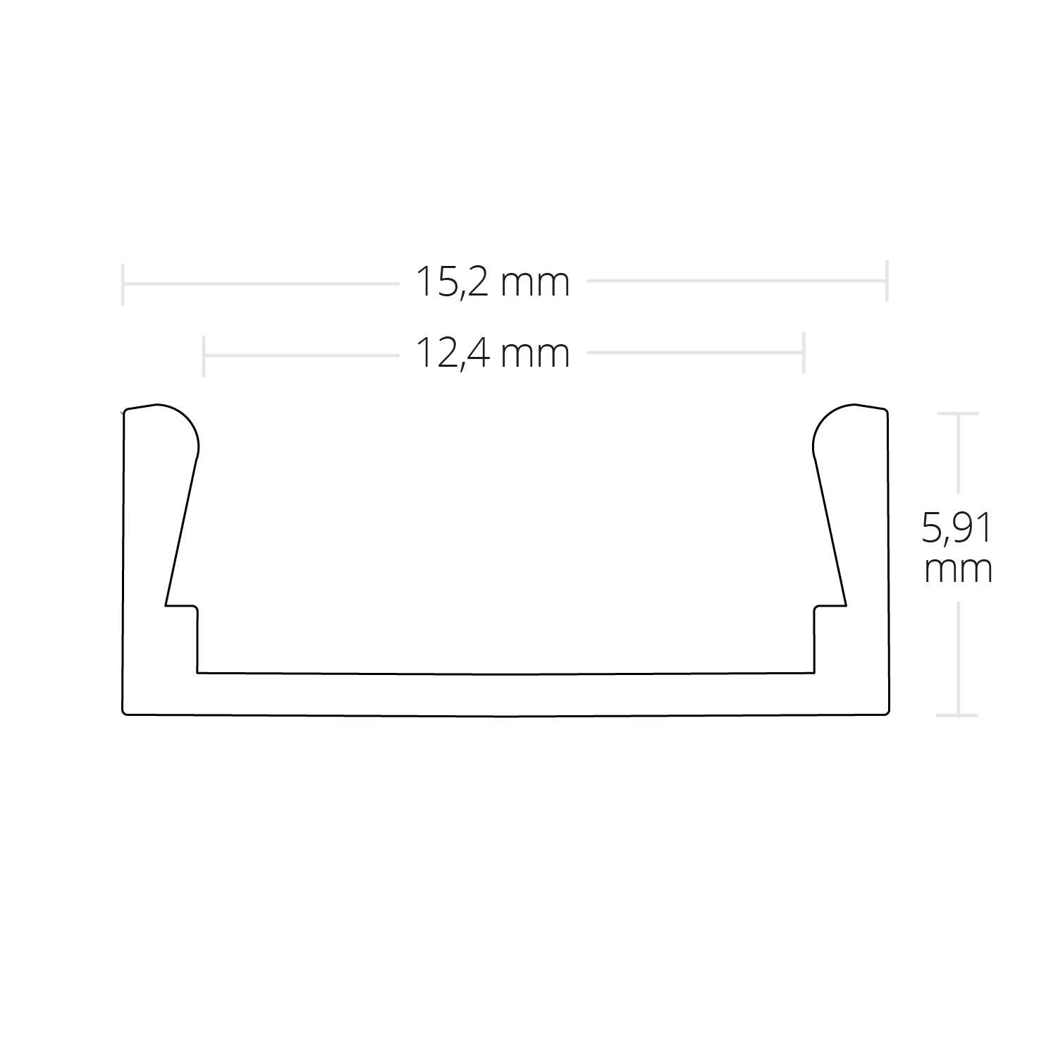 LED AUFBAU-Profil 200cm, flach, schwarz RAL9005, LED Stripes max. 12mm - 10er-Pack 3 LED AUFBAU-Profil 200cm, flach, schwarz RAL9005, LED Stripes max. 12mm - 10er-Pack – Bild 3